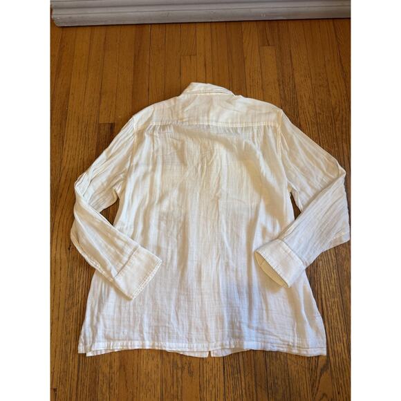 J.L. Powell Shirt Mens 2XL XXL White Cotton Long Sleeve Button Front Pockets - Picture 8 of 8